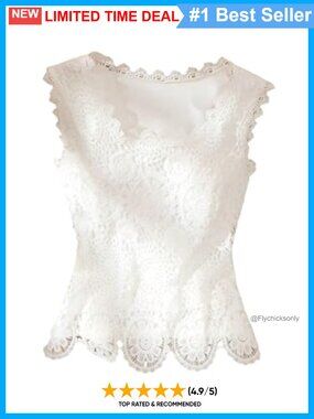 Lace Tank Top Sleeveless Square Neck Peplum Blouse Summer Top